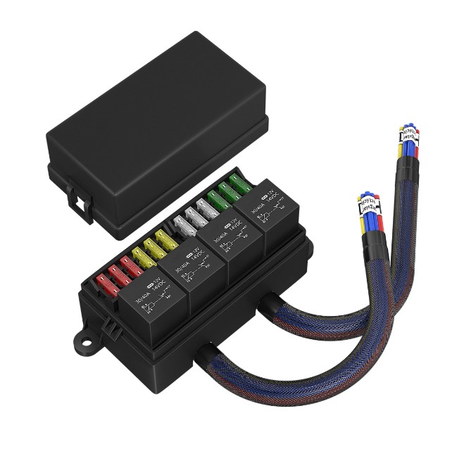 Boite 6 relais + 6 fusibles pré-cablée pour installation électrique 12  volts complète - Discount AutoSport
