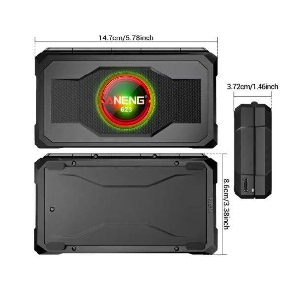 Multimètre ordinateur numérique professionnel avec diagnostic auto écran LCD 1000V 10 AMP avec pince et piques + accessoires – Image 4