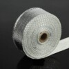 50mm x 15m aluminium-coated exhaust thermal insulation strip (+6 stainless steel collars) - Image 2